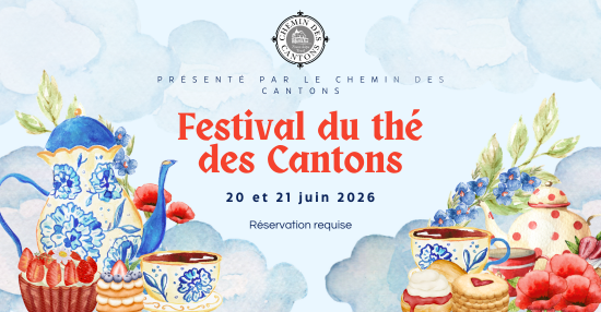Affiche de promotion pour le Festival du thé des Cantons 2026
